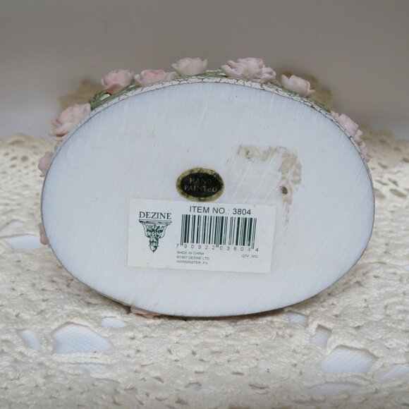 Dezine Handpainted ROSES Trinket Box Vintage (K643) - Picture 5 of 9